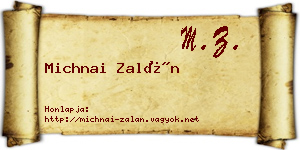 Michnai Zalán névjegykártya